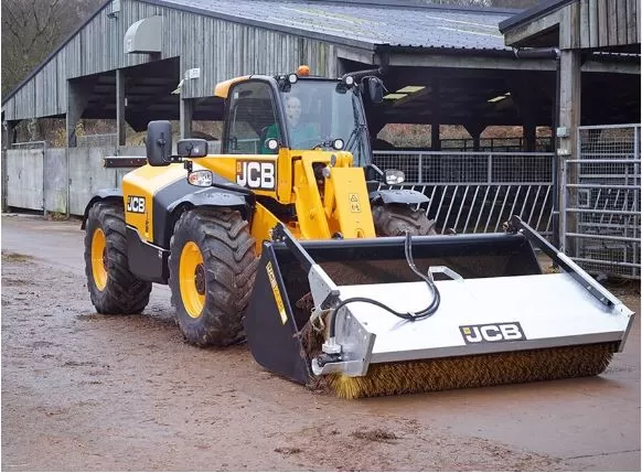 Chổi quét bụi cho xe xúc cần dài Telehandler